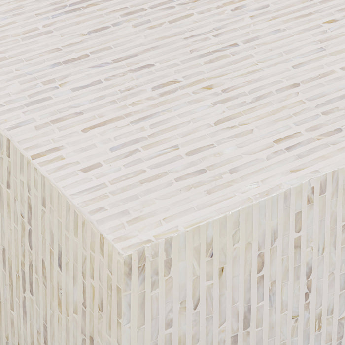 Earl 48" Shell Rectangular Coffee Table - Home And Beyond