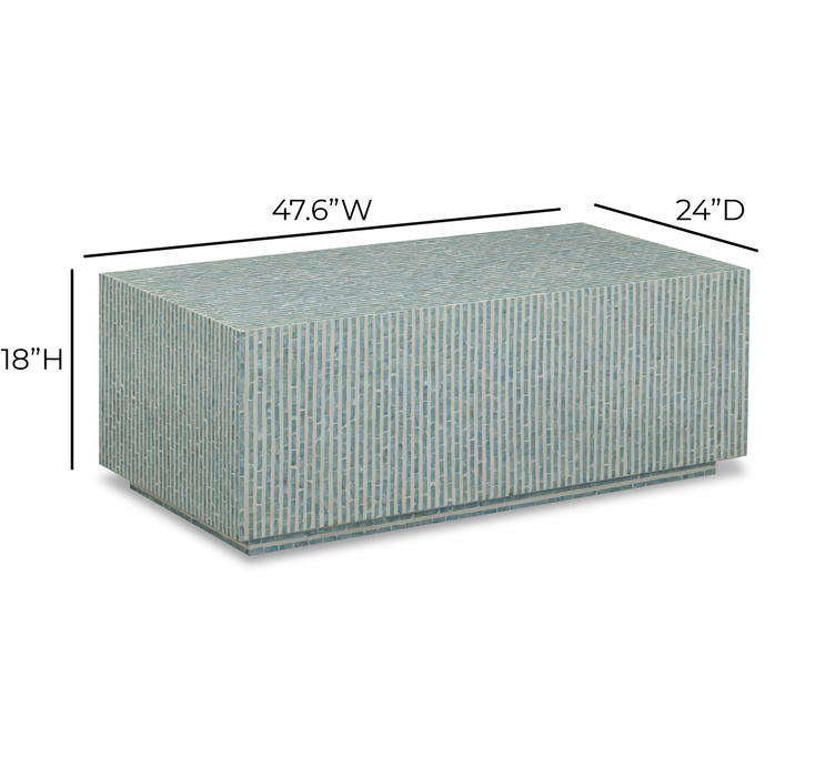 Earl 48" Shell Rectangular Coffee Table - Home And Beyond