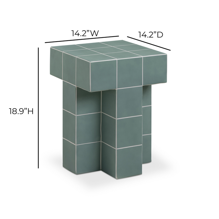 Alma Tile Concrete Indoor/Outdoor Side Table - Home And Beyond