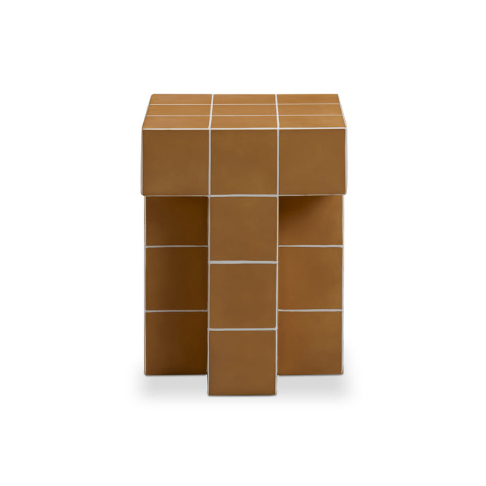 Alma Tile Concrete Indoor/Outdoor Side Table - Home And Beyond
