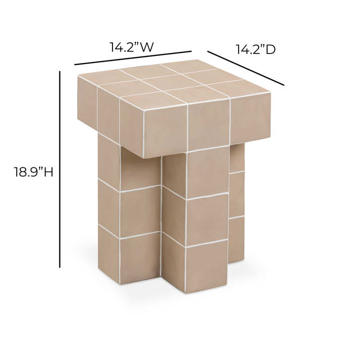Alma Tile Concrete Indoor/Outdoor Side Table - Home And Beyond