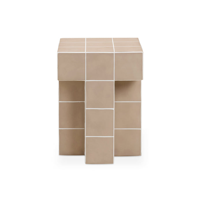 Alma Tile Concrete Indoor/Outdoor Side Table - Home And Beyond