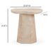 Zaya Rose Faux Marble Indoor/Outdoor Concrete Side Table - Home And Beyond