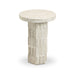 Asta Faux Travertine Indoor/Outdoor Concrete Side Table - Home And Beyond