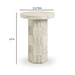 Asta Faux Travertine Indoor/Outdoor Concrete Side Table - Home And Beyond