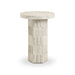 Asta Faux Travertine Indoor/Outdoor Concrete Side Table - Home And Beyond