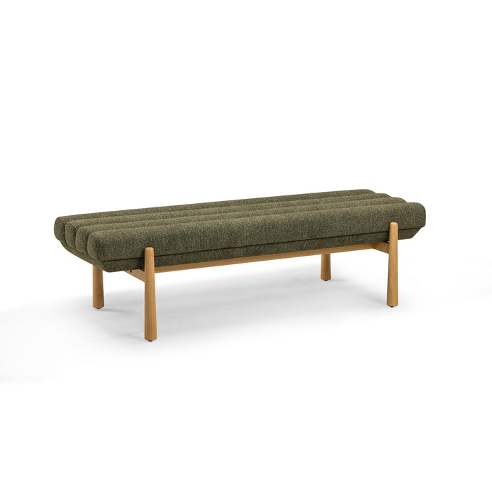 Julianna 56" Textured Performance Fabric Bench - Home And Beyond