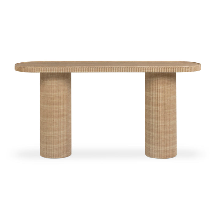 Darcy 59" Concrete Indoor/Outdoor Travertine Console Table