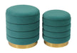 Saturn Teal Storage Ottomans - Set of 2 image