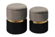 Gigi Grey Velvet Storage Ottomans - Set of 2 image