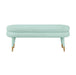 Betty Sea Foam Green Velvet Bench - Home And Beyond