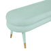 Betty Sea Foam Green Velvet Bench - Home And Beyond