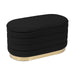 Lillian Black Velvet Storage Bench image