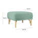 Desiree Ocean Blue Velvet Ottoman 8 - Home And Beyond