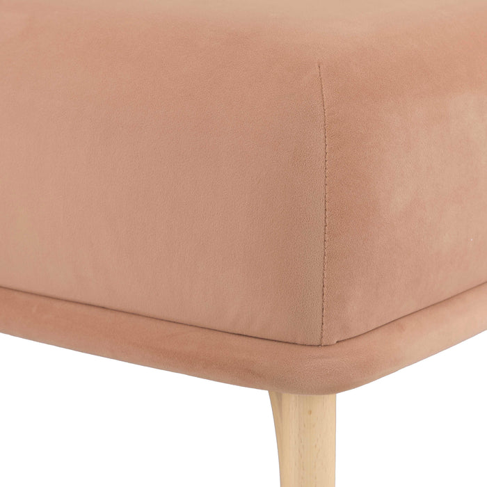 Desiree Mauve Velvet Ottoman - Home And Beyond