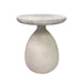 Gina Cream Travertine Side Table - UK - Home And Beyond