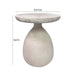 Gina Cream Travertine Side Table - UK - Home And Beyond