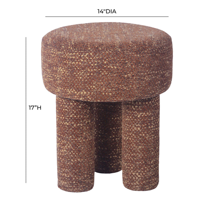 Claire Sedona Brown Knubby Stool - UK - Home And Beyond