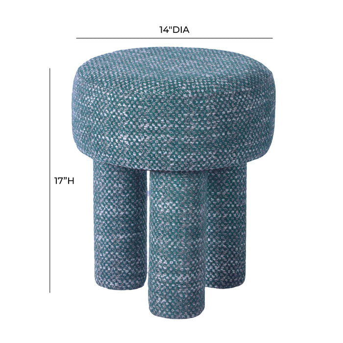 Claire Teal Knubby Stool - UK - Home And Beyond