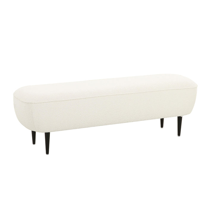 Denise Cream Boucle Bench - UK - Home And Beyond