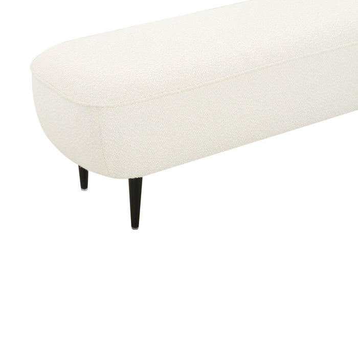 Denise Cream Boucle Bench - UK - Home And Beyond