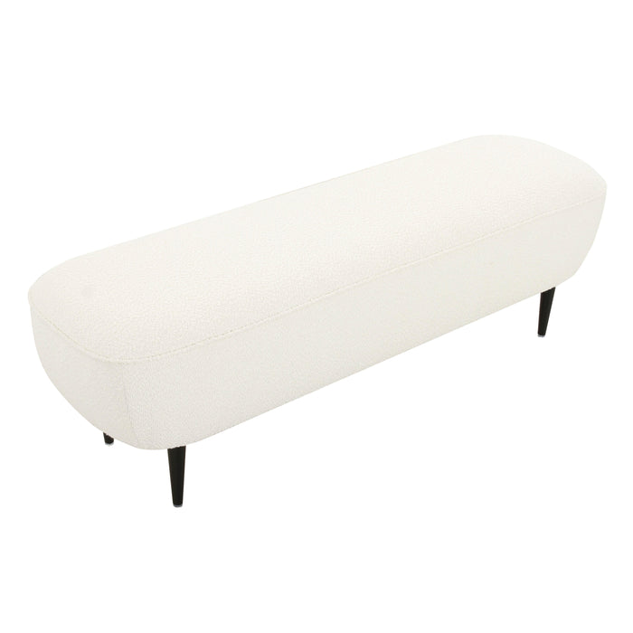 Denise Cream Boucle Bench - UK - Home And Beyond