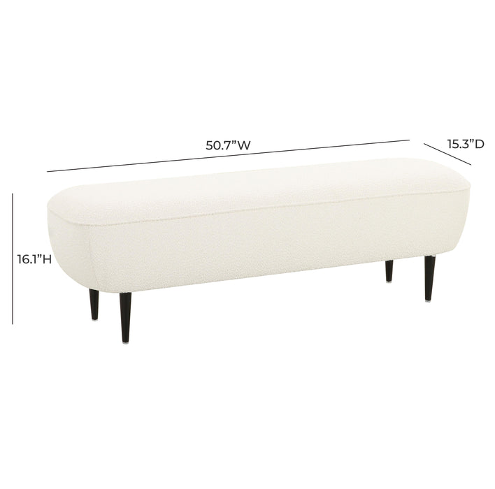 Denise Cream Boucle Bench - UK - Home And Beyond