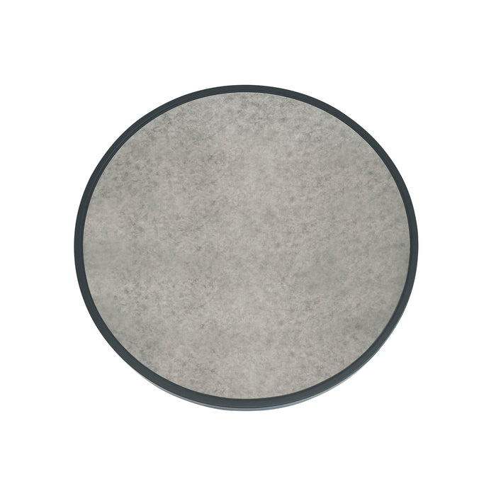 Nautilus Antique Silver Mirrored Side Table - UK - Home And Beyond