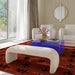Leigh Cream Velvet Channeled Bench - UK - Home And Beyond