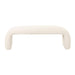 Leigh Cream Velvet Channeled Bench - UK - Home And Beyond