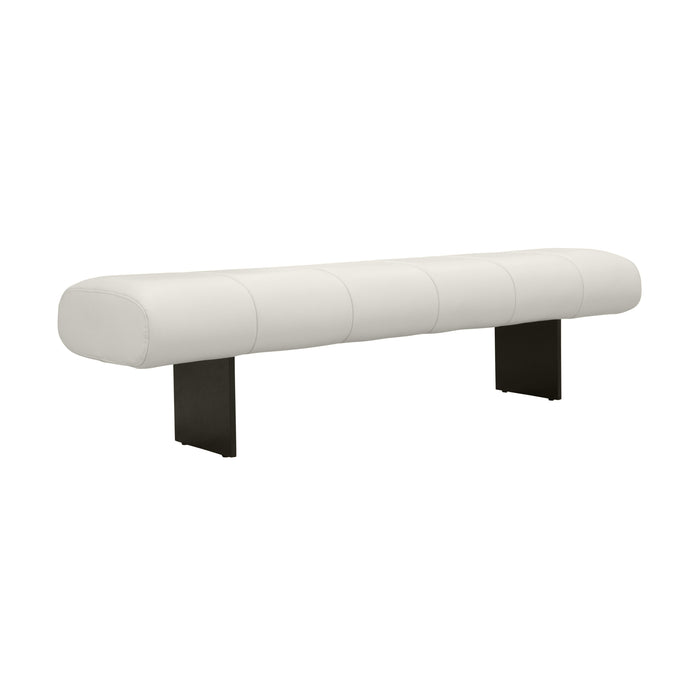Karol Cream Performance Vegan Leather Bench - UK - Home And Beyond