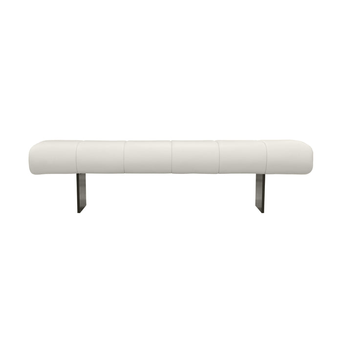 Karol Cream Performance Vegan Leather Bench - UK - Home And Beyond