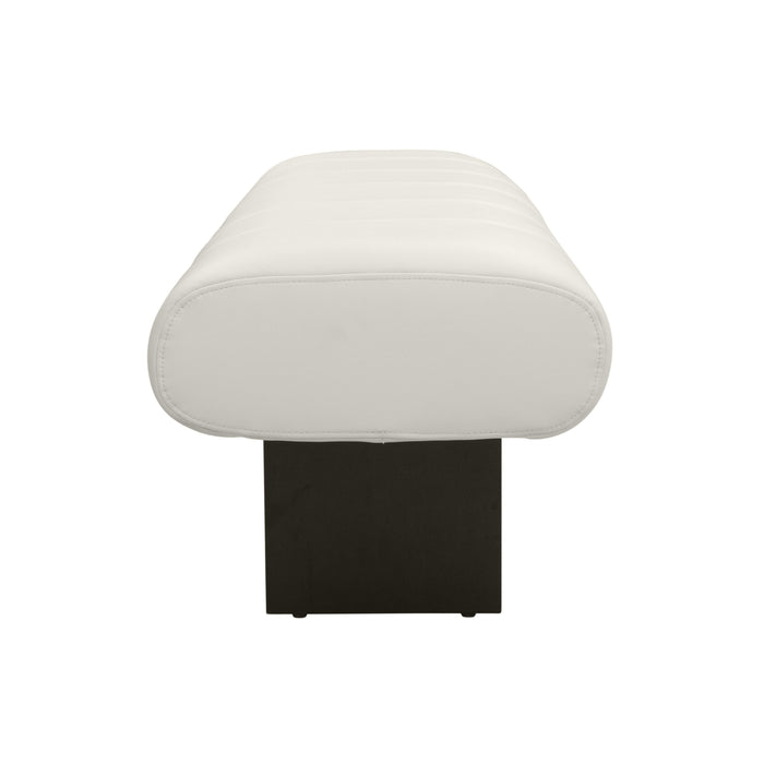 Karol Cream Performance Vegan Leather Bench - UK - Home And Beyond