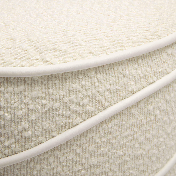 Nero Cream Boucle Ottoman - Home And Beyond