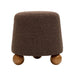 Jaine Chocolate Brown Boucle Stool - Home And Beyond