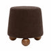 Jaine Chocolate Brown Boucle Stool - Home And Beyond