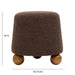 Jaine Chocolate Brown Boucle Stool - Home And Beyond