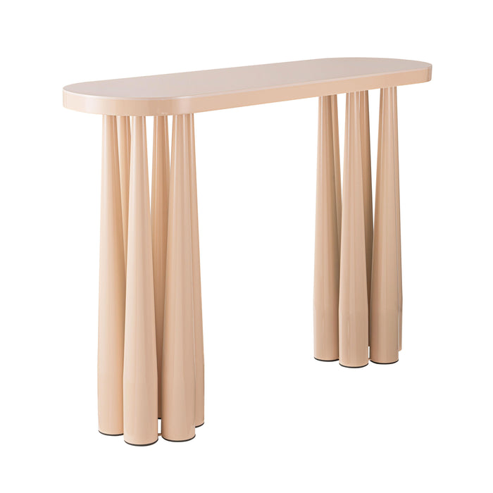 Titan Peach Rose Glossy Console Table - Home And Beyond