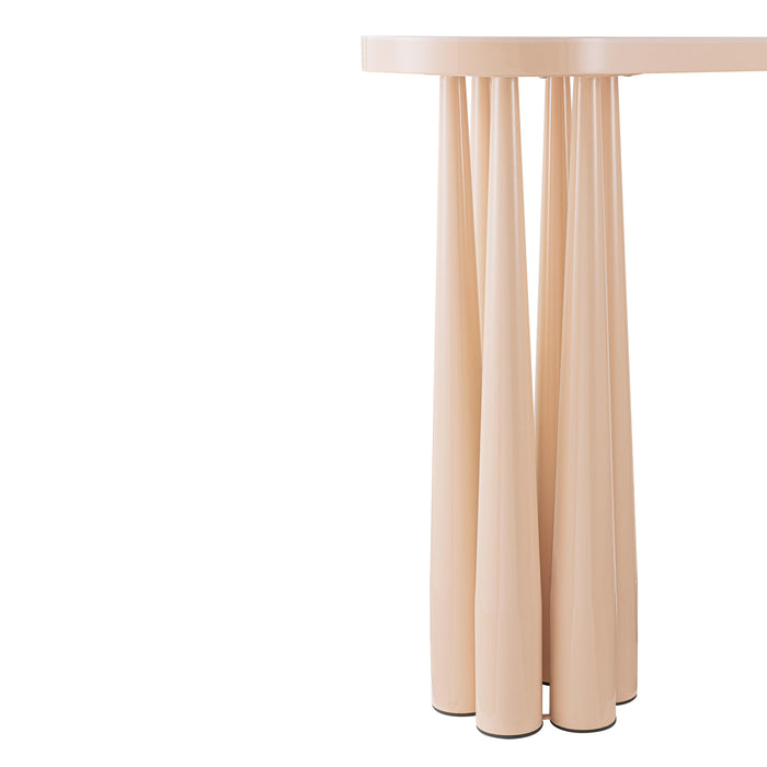 Titan Peach Rose Glossy Console Table - Home And Beyond