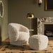 Britt Natural Vegan Shearling Ottoman - Home And Beyond
