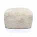 Britt Natural Vegan Shearling Ottoman - Home And Beyond