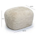 Britt Natural Vegan Shearling Ottoman - Home And Beyond