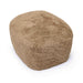 Britt Dark Taupe Vegan Shearling Ottoman - Home And Beyond