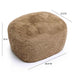 Britt Dark Taupe Vegan Shearling Ottoman - Home And Beyond