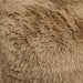 Britt Dark Taupe Vegan Shearling Ottoman - Home And Beyond