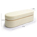 Pomp Cream Velvet Bench - Home And Beyond