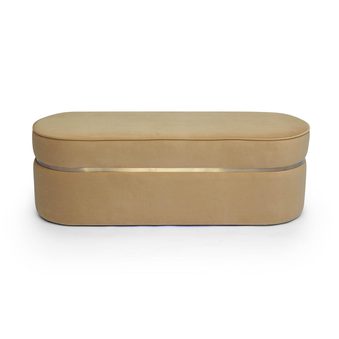 Pomp Honey Velvet Bench - Home And Beyond