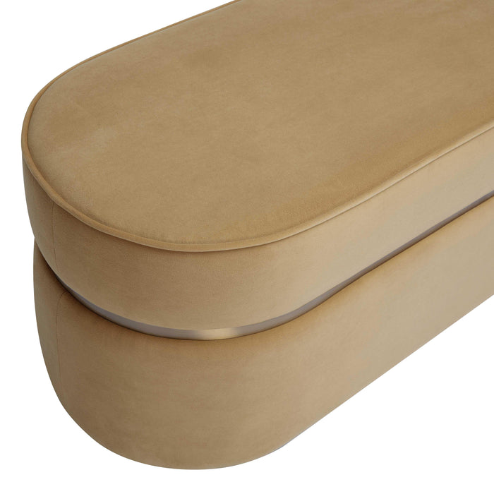 Pomp Honey Velvet Bench - Home And Beyond