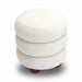 Stefanie Cream Velvet Ottoman - Home And Beyond