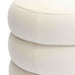 Stefanie Cream Velvet Ottoman - Home And Beyond